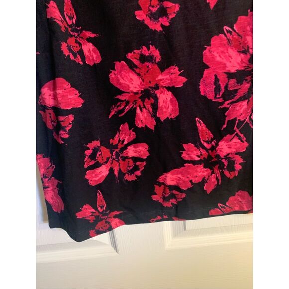 RACHEL ROY POPOVER TOP VNECK SLEEVELESS BLACK/HOT PINK SZ M - Picture 10 of 11